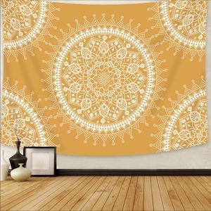 Wall Art - đź’•NEW Tapestry Yellow Mandalađź’• Wall Art - đź’•NEW Tapestry Yellow Mandalađź’•